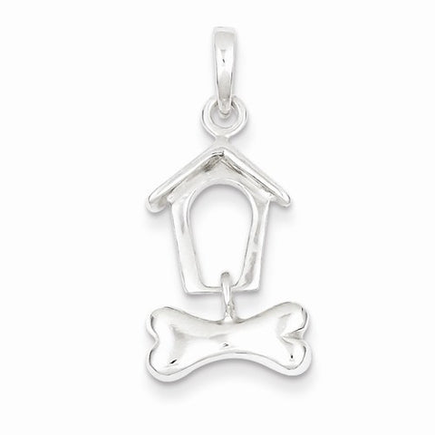 Sterling Silver Doghouse Pendant, Pendants for Necklace