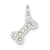 Dog Bone Charm in Sterling Silver