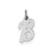 Small Script Initial B Charm in Sterling Silver