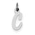 Sterling Silver Small Script Initial C Charm hide-image