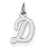 Sterling Silver Small Script Initial D Charm hide-image