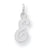 Sterling Silver Small Script Initial E Charm hide-image