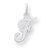 Sterling Silver Small Script Initial F Charm hide-image