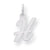 Sterling Silver Small Script Initial H Charm hide-image