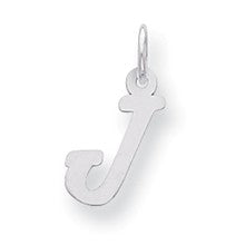Sterling Silver Small Script Initial J Charm hide-image