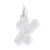 Sterling Silver Small Script Initial K Charm hide-image