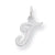 Sterling Silver Small Script Initial T Charm hide-image