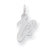 Sterling Silver Small Script Initial V Charm hide-image