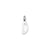 Small Slanted Block Initial D Charm in Sterling Silver