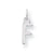 Sterling Silver Small Slanted Block Initial F Charm hide-image
