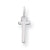 Sterling Silver Small Slanted Block Initial T Charm hide-image