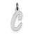 Sterling Silver Medium Script Initial C Charm hide-image