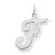 Sterling Silver Medium Script Initial F Charm hide-image