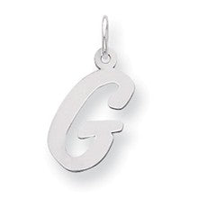 Sterling Silver Medium Script Initial G Charm hide-image