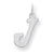 Sterling Silver Medium Script Initial J Charm hide-image