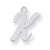 Sterling Silver Medium Script Initial K Charm hide-image