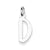 Sterling Silver Medium Slanted Block Initial D Charm hide-image