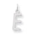 Sterling Silver Medium Slanted Block Initial E Charm hide-image