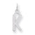 Sterling Silver Medium Slanted Block Initial K Charm hide-image