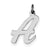 Sterling Silver Large Script Initial A Charm hide-image