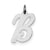 Large Script Initial B Charm in Sterling Silver