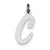 Sterling Silver Large Script Initial C Charm hide-image