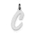Large Script Initial C Charm in Sterling Silver