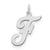 Sterling Silver Large Script Initial F Charm hide-image