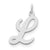 Sterling Silver Large Script Initial L Charm hide-image
