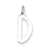 Sterling Silver Large Slanted Block Initial D Charm hide-image