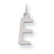 Sterling Silver Large Slanted Block Initial E Charm hide-image