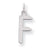 Sterling Silver Large Slanted Block Initial F Charm hide-image