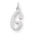 Sterling Silver Large Slanted Block Initial G Charm hide-image