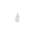 Large Slanted Block Initial G Charm in Sterling Silver