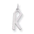 Sterling Silver Large Slanted Block Initial K Charm hide-image