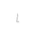 Large Slanted Block Initial L Charm in Sterling Silver