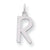 Sterling Silver Large Slanted Block Initial R Charm hide-image