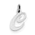 Sterling Silver Small Fancy Script Initial C Charm hide-image