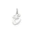 Small Fancy Script Initial E Charm in Sterling Silver