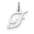 Sterling Silver Small Fancy Script Initial F Charm hide-image