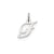 Small Fancy Script Initial F Charm in Sterling Silver