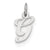 Sterling Silver Small Fancy Script Initial G Charm hide-image