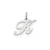 Small Fancy Script Initial K Charm in Sterling Silver