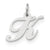 Sterling Silver Small Fancy Script Initial K Charm hide-image