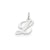 Small Fancy Script Initial L Charm in Sterling Silver