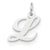 Sterling Silver Small Fancy Script Initial L Charm hide-image
