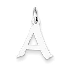 Sterling Silver Small Artisan Block Initial A Charm hide-image