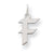 Sterling Silver Small Artisan Block Initial F Charm hide-image
