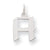 Sterling Silver Small Artisan Block Initial H Charm hide-image