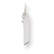 Sterling Silver Small Artisan Block Initial I Charm hide-image